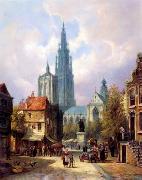 European city landscape, street landsacpe, construction, frontstore, building and architecture.069 unknow artist